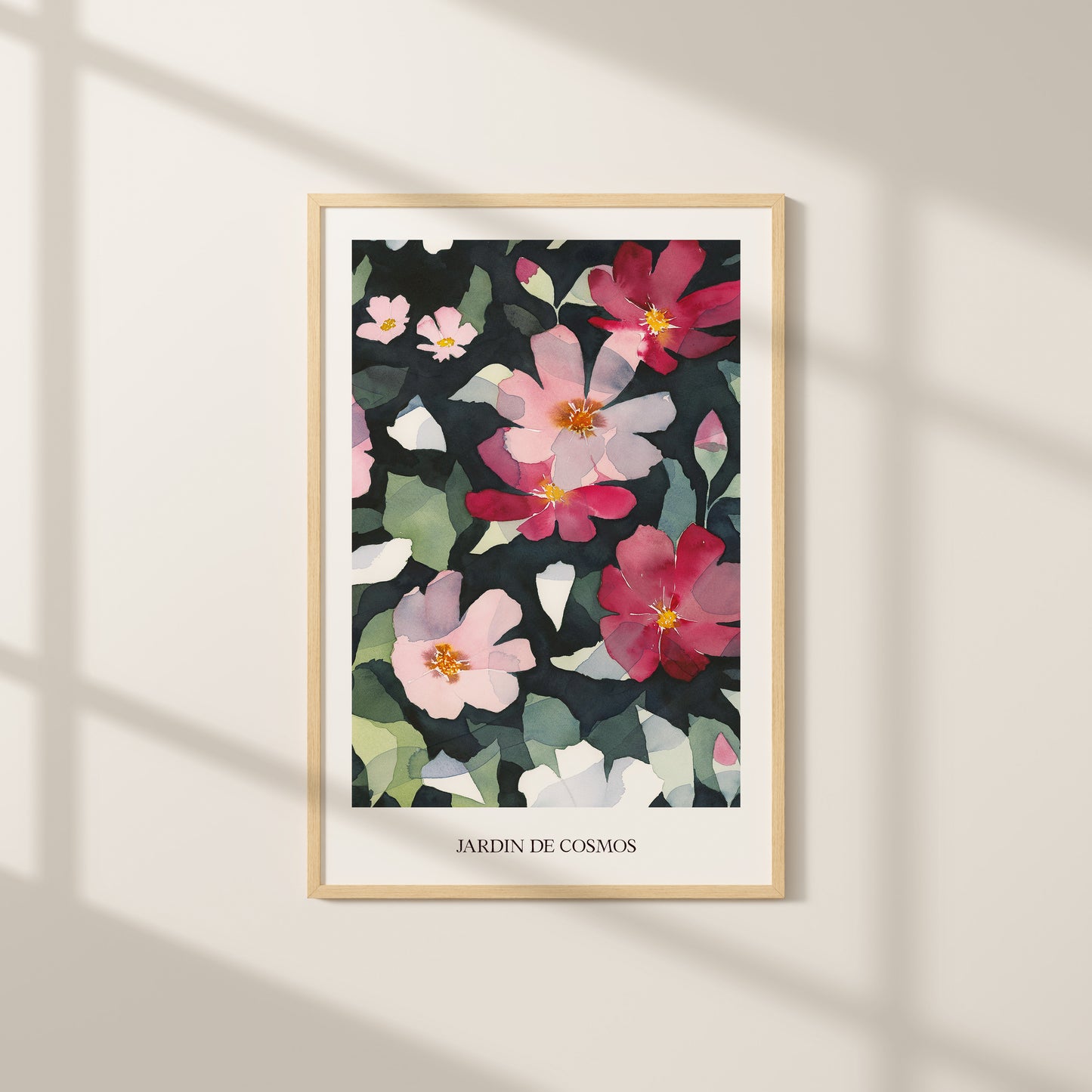 Affiche A5, A4, A3 - Jardin de cosmos