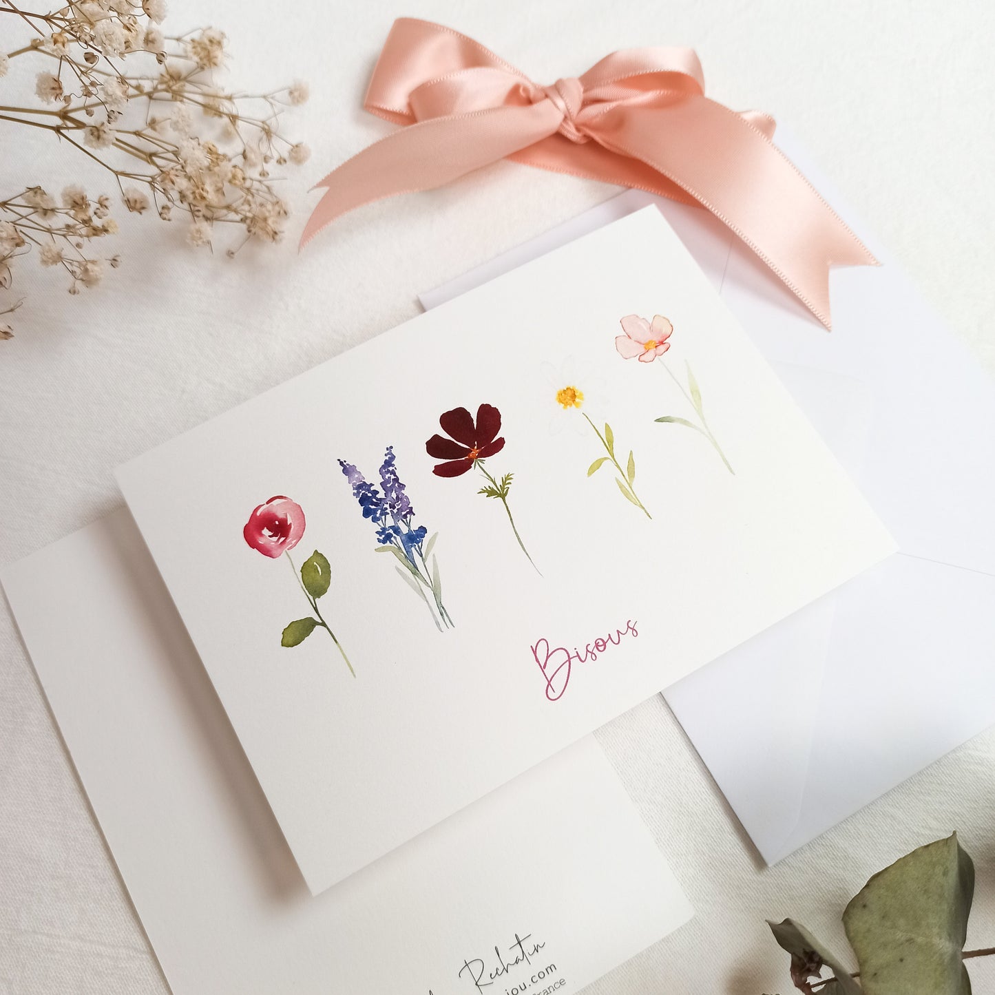 Carte A6 - Bisous