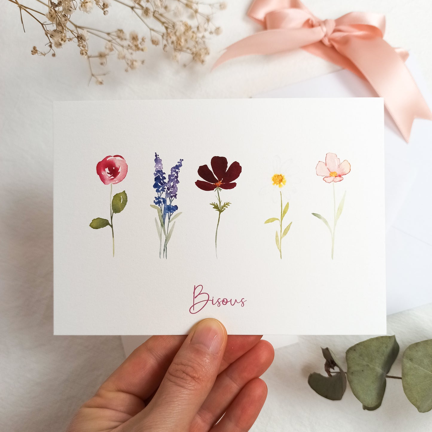 Carte A6 - Bisous