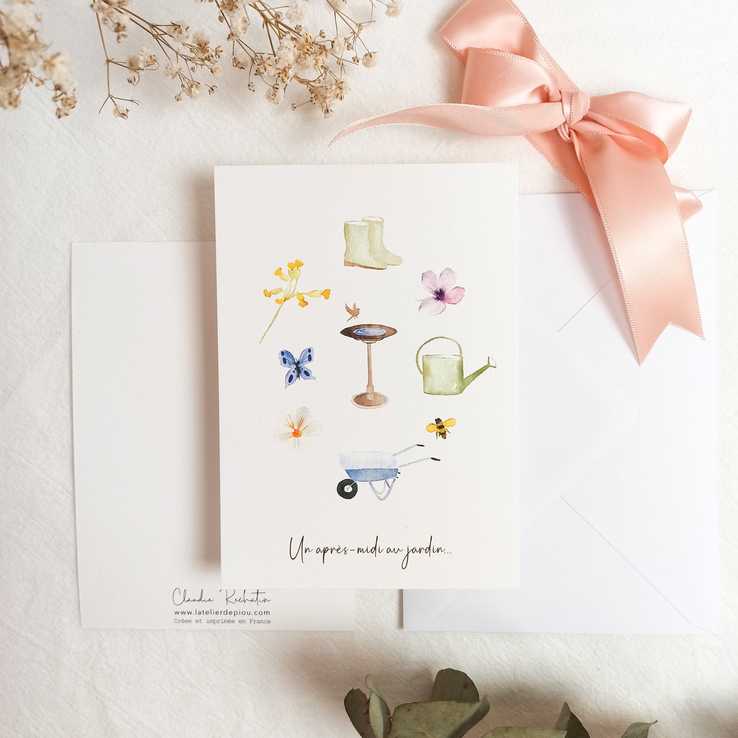 Carte A6 "Un après-midi au jardin"
