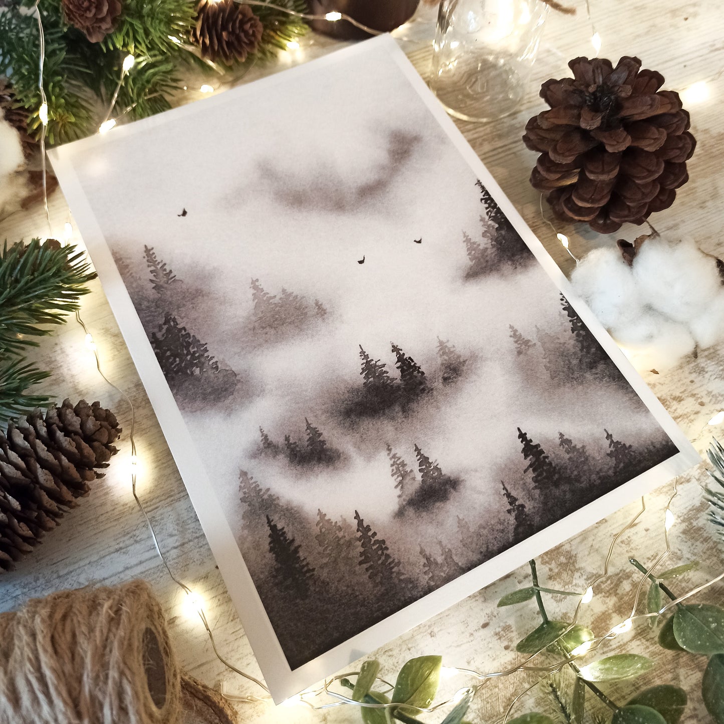 Affiche A5 - Forêt brumeuse