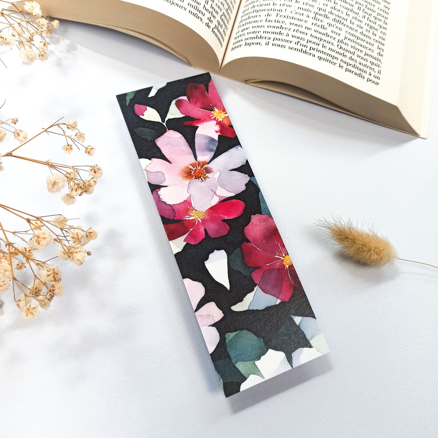 Marque-page - Cosmos roses