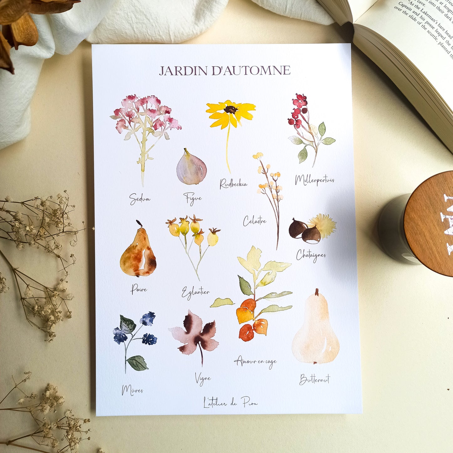 Affiche A4 - Jardin d'automne