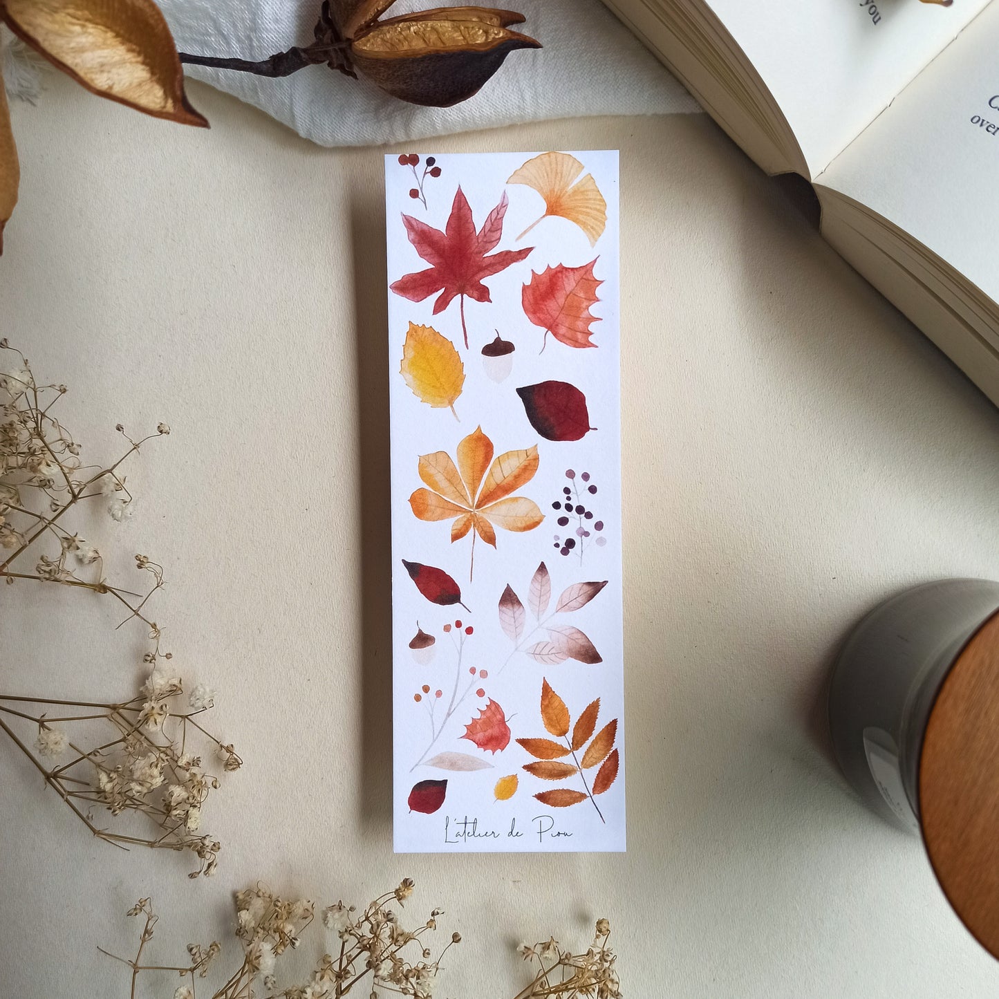 Marque-page - feuilles d'automne