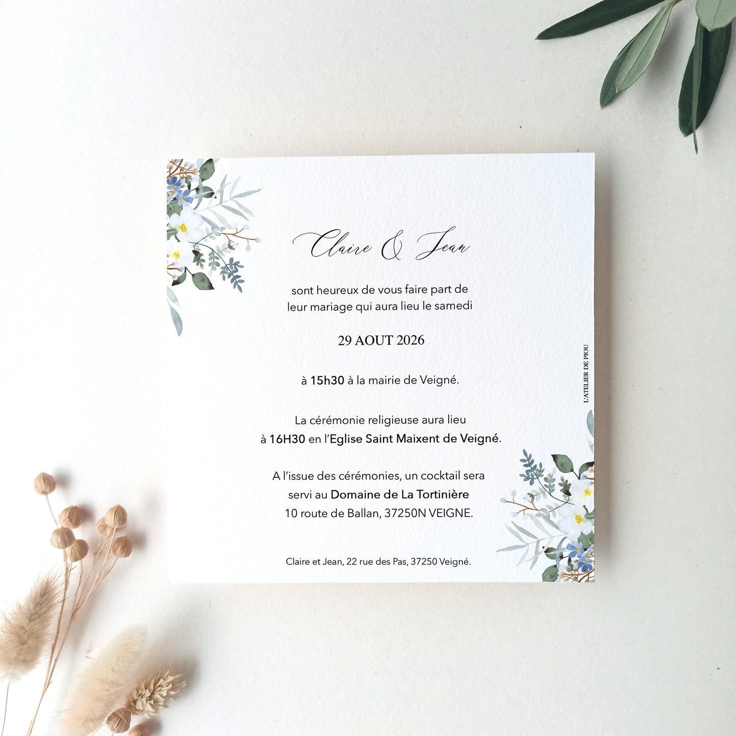 Faire-part- Bouquet chic