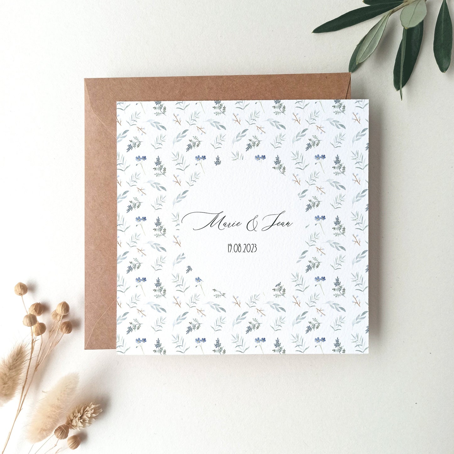 faire part de mariage liberty à l'aquarelle