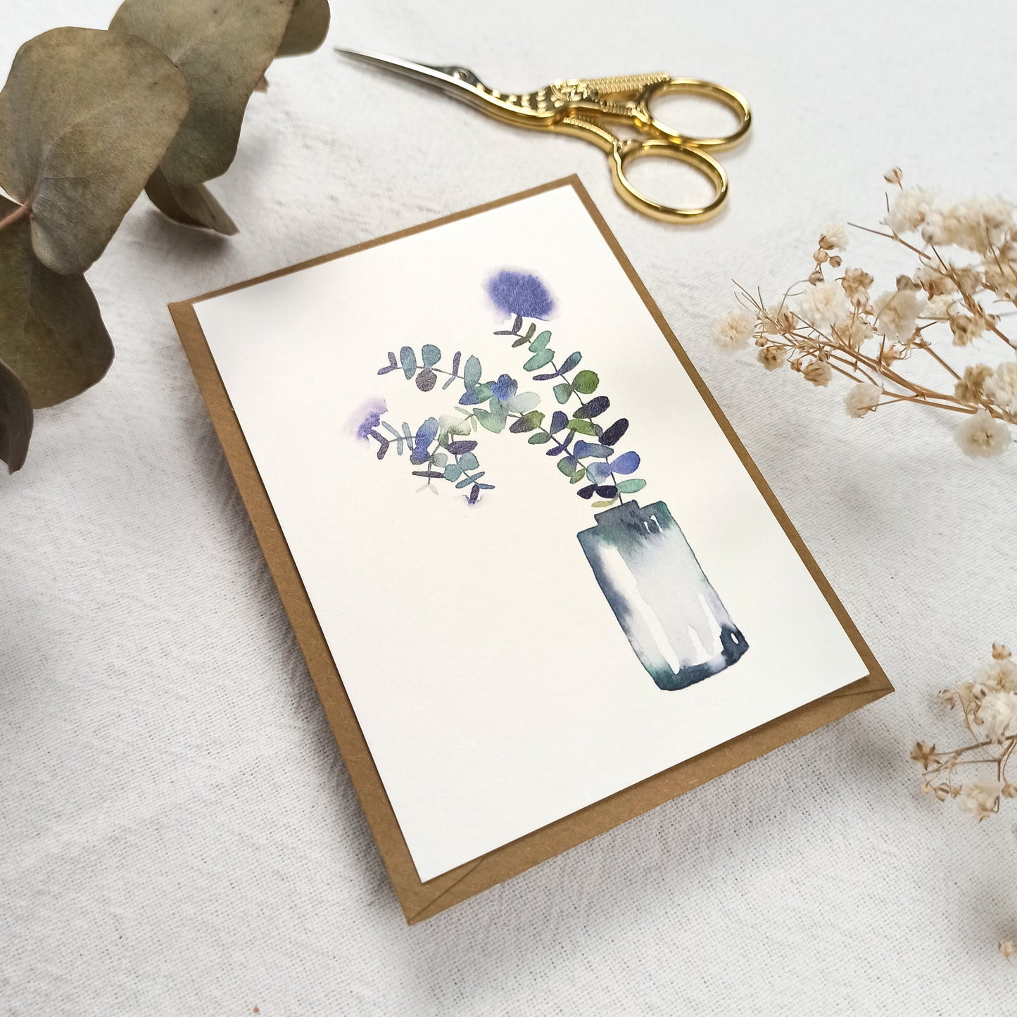 Carte A7 - Eucalyptus dans un vase