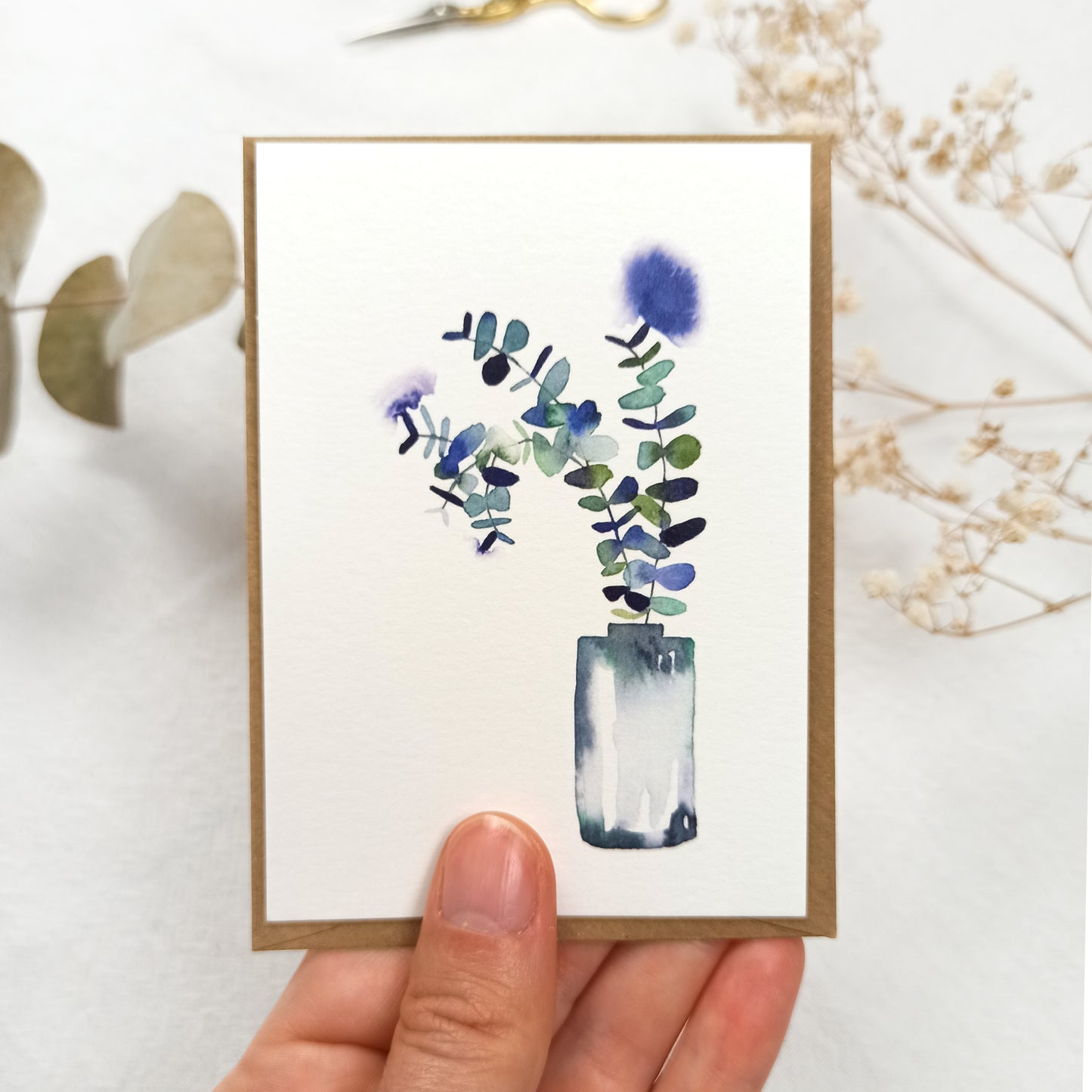 Carte A7 - Eucalyptus dans un vase