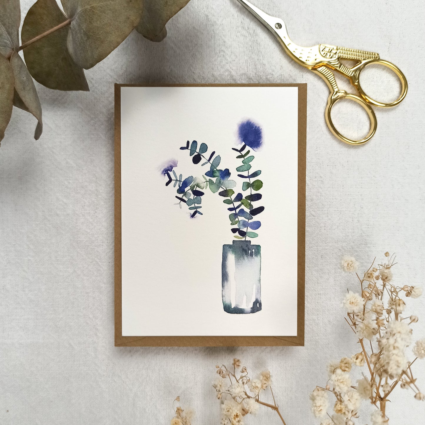 Carte A7 - Eucalyptus dans un vase